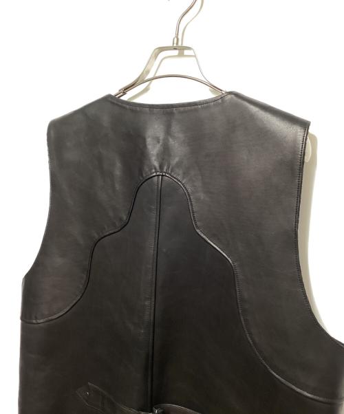 TENDER PERSON（テンダ―パーソン）TENDER PERSON (テンダ―パーソン) LEATHER VEST ブラック サイズ:00の古着・服飾アイテム