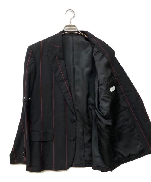 LITTLEBIG（リトルビッグ）LITTLEBIG (リトルビッグ) Removable Stripe Single Jacket ブラック×レッド サイズ:46の古着・服飾アイテム