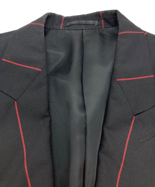 LITTLEBIG（リトルビッグ）LITTLEBIG (リトルビッグ) Removable Stripe Single Jacket ブラック×レッド サイズ:46の古着・服飾アイテム