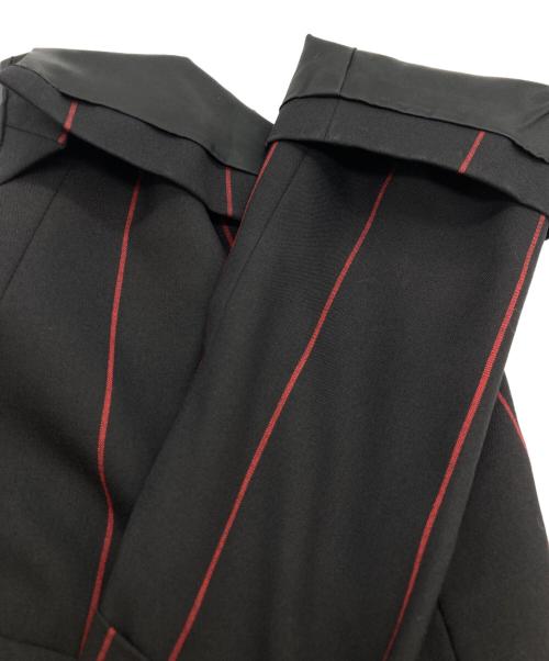 LITTLEBIG（リトルビッグ）LITTLEBIG (リトルビッグ) Removable Stripe Single Jacket ブラック×レッド サイズ:46の古着・服飾アイテム