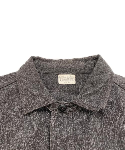 freewheelers（フリーホイーラーズ）freewheelers (フリーホイーラーズ) SHORT SLEEVE WORK SHIRTS グレー サイズ:16の古着・服飾アイテム