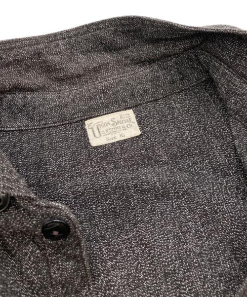 freewheelers（フリーホイーラーズ）freewheelers (フリーホイーラーズ) SHORT SLEEVE WORK SHIRTS グレー サイズ:16の古着・服飾アイテム