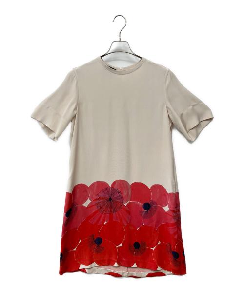 AKRIS（アクリス）AKRIS (アクリス) シルクドレープチュニックドレス ベージュ サイズ:36　の古着・服飾アイテム