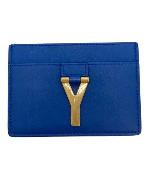 Saint Laurent Paris（サンローランパリ）Saint Laurent Paris (サンローランパリ) カードケース ブルーの古着・服飾アイテム