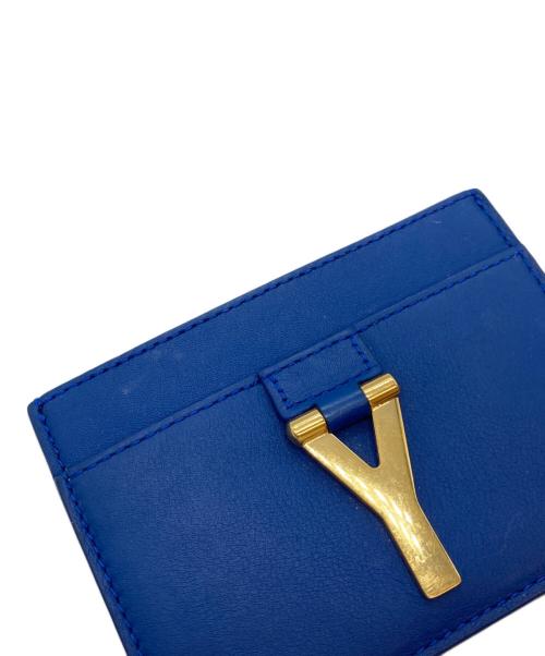 Saint Laurent Paris（サンローランパリ）Saint Laurent Paris (サンローランパリ) カードケース ブルーの古着・服飾アイテム