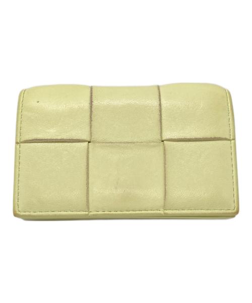 BOTTEGA VENETA（ボッテガベネタ）BOTTEGA VENETA (ボッテガベネタ) カードケース 黄緑の古着・服飾アイテム