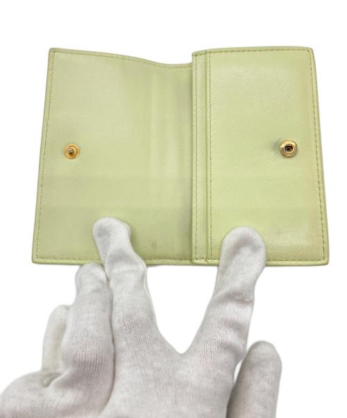 BOTTEGA VENETA（ボッテガベネタ）BOTTEGA VENETA (ボッテガベネタ) カードケース 黄緑の古着・服飾アイテム