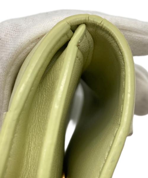 BOTTEGA VENETA（ボッテガベネタ）BOTTEGA VENETA (ボッテガベネタ) カードケース 黄緑の古着・服飾アイテム