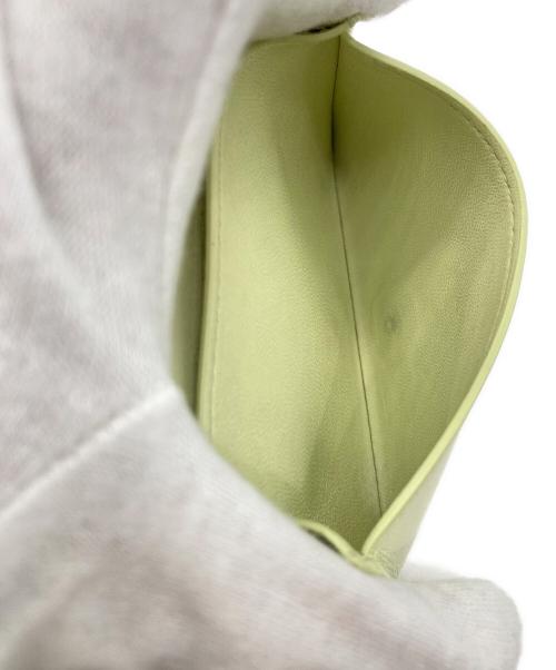 BOTTEGA VENETA（ボッテガベネタ）BOTTEGA VENETA (ボッテガベネタ) カードケース 黄緑の古着・服飾アイテム