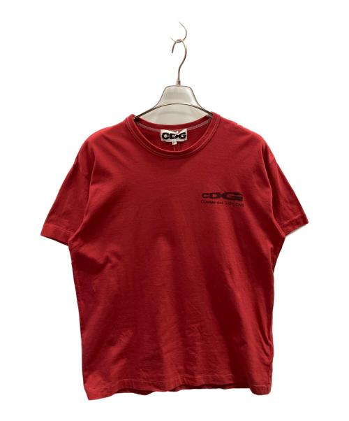 CDG（シーディージー）CDG (シーディージー) OVERDYED LOGO T-SHIRT レッド サイズ:ＸＸＬ 未使用品の古着・服飾アイテム