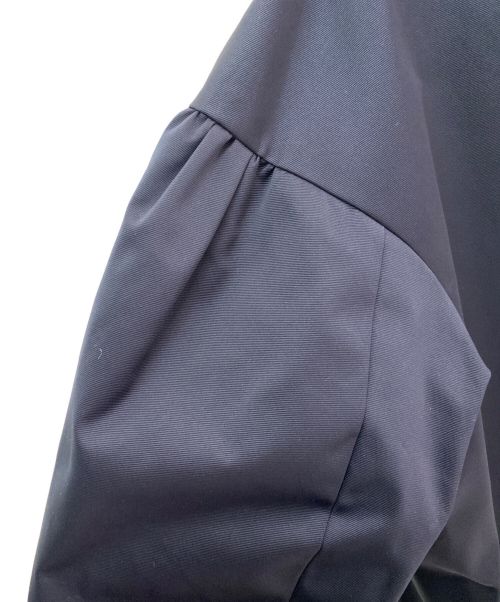 DRAWER（ドゥロワー）DRAWER (ドゥロワー) グログランノーカラーコート ネイビー サイズ:36の古着・服飾アイテム