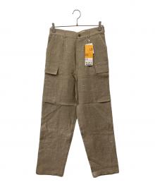 nano・universe（ナノ・ユニバース）の古着「シルクネップリネンカーゴパンツ」｜ベージュ