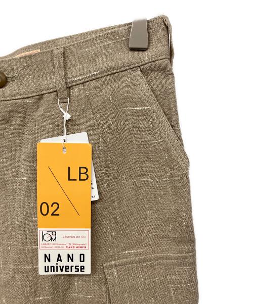 nano・universe（ナノ・ユニバース）nano・universe (ナノ・ユニバース) シルクネップリネンカーゴパンツ ベージュ サイズ:3の古着・服飾アイテム