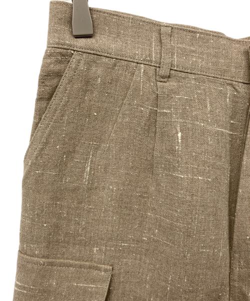 nano・universe（ナノ・ユニバース）nano・universe (ナノ・ユニバース) シルクネップリネンカーゴパンツ ベージュ サイズ:3の古着・服飾アイテム