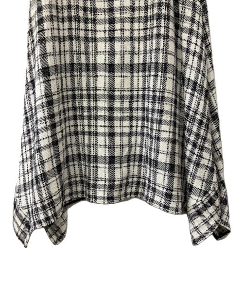 l’heritage martinique（レリタージュ マルティニーク）l’heritage martinique (レリタージュ マルティニーク) モノトーンチェックツィードスカート ブラック サイズ:2の古着・服飾アイテム