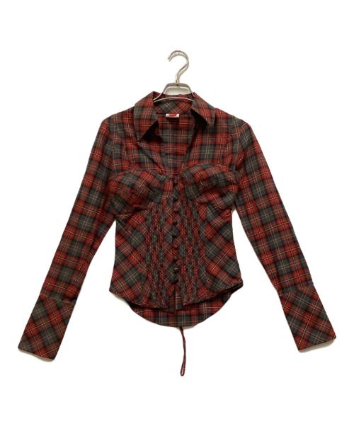 DOUBLE STANDARD CLOTHING（ダブルスタンダードクロージング）DOUBLE STANDARD CLOTHING (ダブルスタンダードクロージング) コルセットシャツ レッド サイズ:SIZE Freeの古着・服飾アイテム