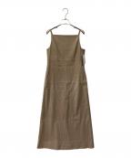 Nobleノーブル）の古着「麻ストレッチキャミソールワンピース」｜ベージュ