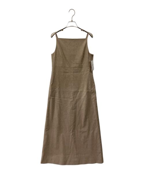 Noble（ノーブル）Noble (ノーブル) 麻ストレッチキャミソールワンピース ベージュ サイズ:38　の古着・服飾アイテム