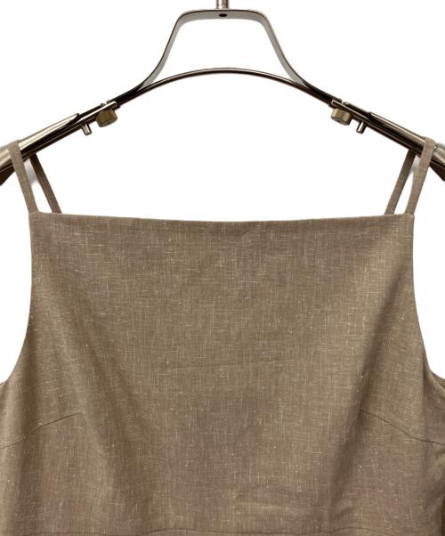 Noble（ノーブル）Noble (ノーブル) 麻ストレッチキャミソールワンピース ベージュ サイズ:38　の古着・服飾アイテム