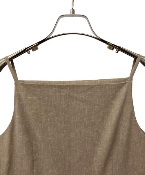 Noble（ノーブル）Noble (ノーブル) 麻ストレッチキャミソールワンピース ベージュ サイズ:38　の古着・服飾アイテム