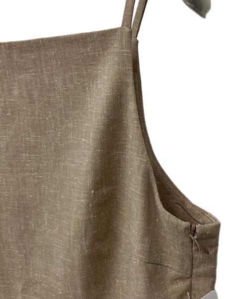 Noble（ノーブル）Noble (ノーブル) 麻ストレッチキャミソールワンピース ベージュ サイズ:38　の古着・服飾アイテム