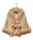 MATERIAマテリア）の古着「フォックスファーケープマント」｜ベージュ
