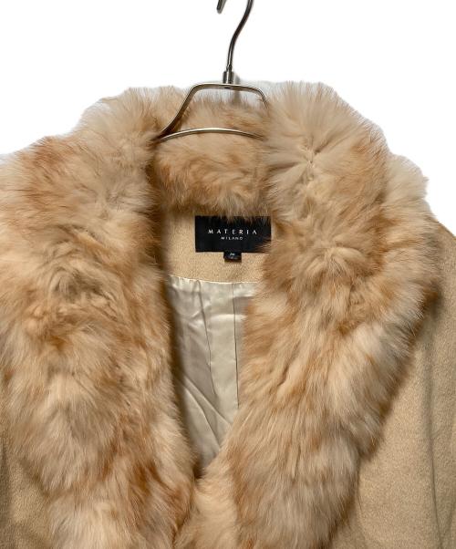 MATERIA（マテリア）MATERIA (マテリア) フォックスファーケープマント ベージュ サイズ:38の古着・服飾アイテム