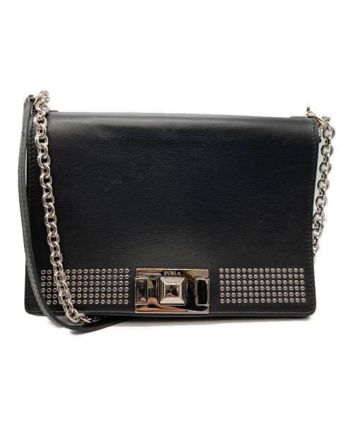 FURLA（フルラ）FURLA (フルラ) チェーンショルダーバッグ　F7791　 ブラックの古着・服飾アイテム