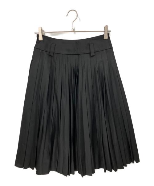 CELINE（セリーヌ）CELINE (セリーヌ) ウールプリーツスカート ブラック サイズ:36の古着・服飾アイテム