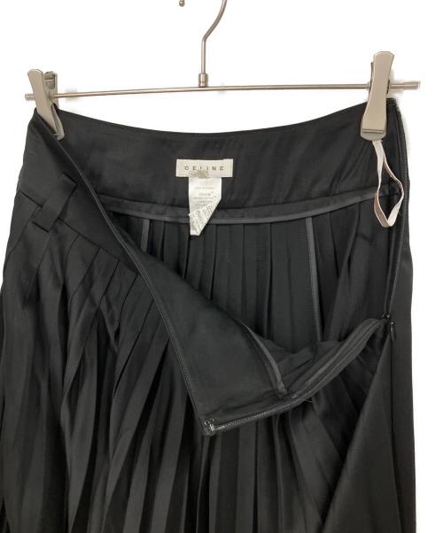 CELINE（セリーヌ）CELINE (セリーヌ) ウールプリーツスカート ブラック サイズ:36の古着・服飾アイテム