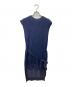 LIMI feu（リミフゥ）の古着「Mo/W/Ny Plaiting Knit Stole Vest LX-L03-184」｜ネイビー