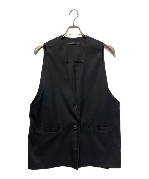 mizuiro-ind（ミズイロインド）mizuiro-ind (ミズイロインド) deep V neck wide vest ブラック サイズ:Freeの古着・服飾アイテム