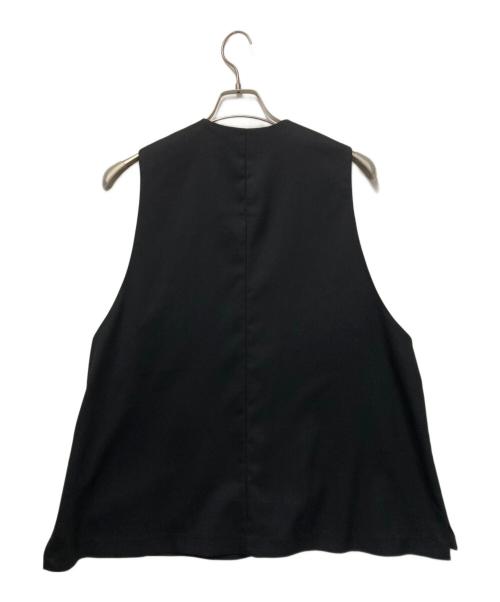 mizuiro-ind（ミズイロインド）mizuiro-ind (ミズイロインド) deep V neck wide vest ブラック サイズ:Freeの古着・服飾アイテム