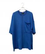 Y'sワイズ）の古着「WELT PLAIN STITCH CENTER」｜ブルー