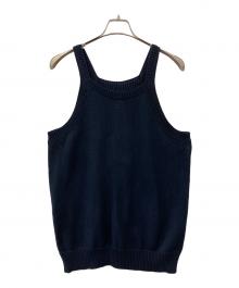 Y's（ワイズ）の古着「バックオープンキャミソールニット」｜ネイビー