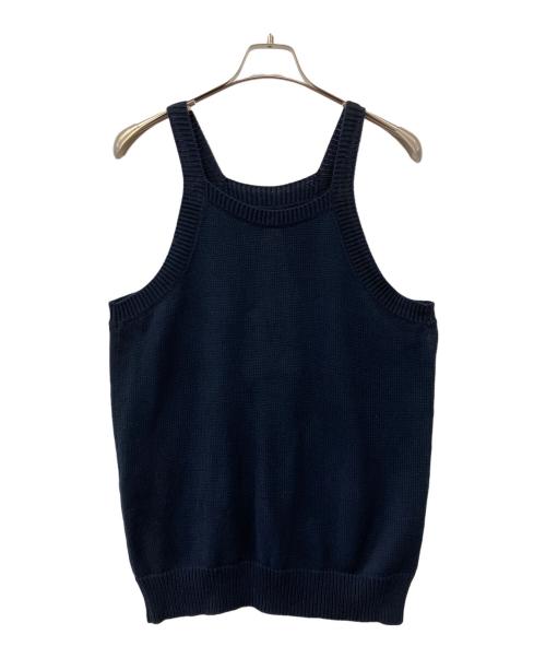Y's（ワイズ）Y's (ワイズ) バックオープンキャミソールニット ネイビー サイズ:Fの古着・服飾アイテム
