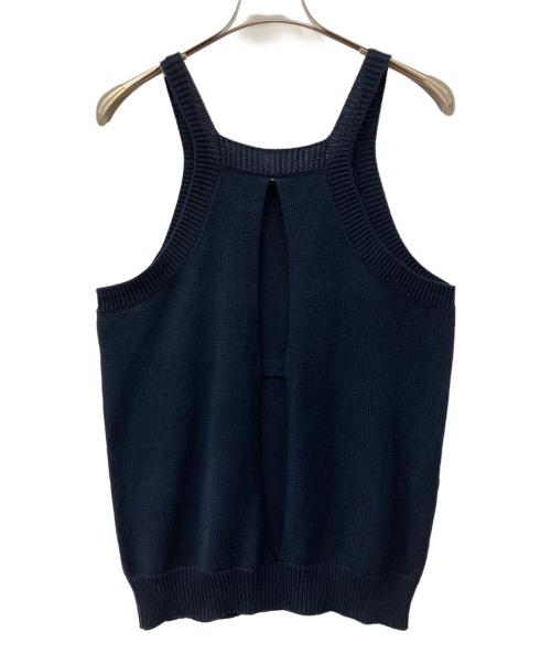 Y's（ワイズ）Y's (ワイズ) バックオープンキャミソールニット ネイビー サイズ:Fの古着・服飾アイテム