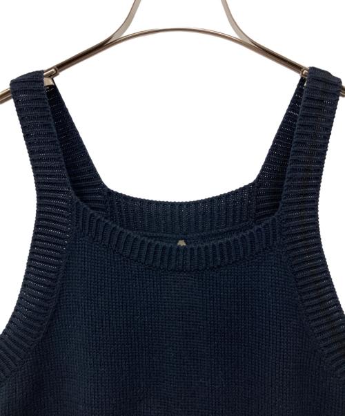 Y's（ワイズ）Y's (ワイズ) バックオープンキャミソールニット ネイビー サイズ:Fの古着・服飾アイテム