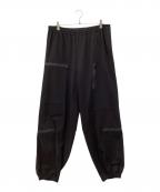 Y'sワイズ）の古着「コットンサテンマルチポケットパンツ」｜ブラック