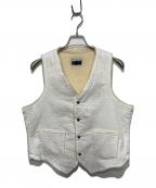 CLASSクラス）の古着「LONG SLAB CORDUROY VEST」｜ホワイト