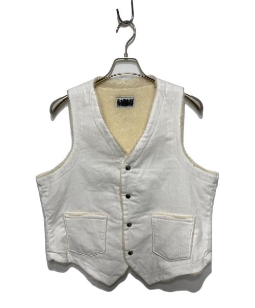 CLASS（クラス）CLASS (クラス) LONG SLAB CORDUROY VEST ホワイト サイズ:3の古着・服飾アイテム