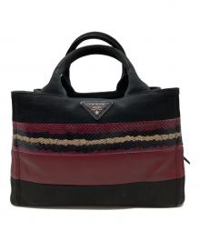 PRADA（プラダ）の古着「2WAYショルダーバッグ」｜ブラック×ワインレッド