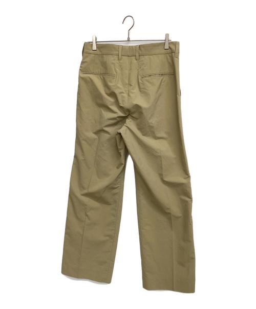 meanswhile（ミーンズワイル）meanswhile (ミーンズワイル) Side Zip Paper Touch Slacks ベージュ サイズ:03の古着・服飾アイテム
