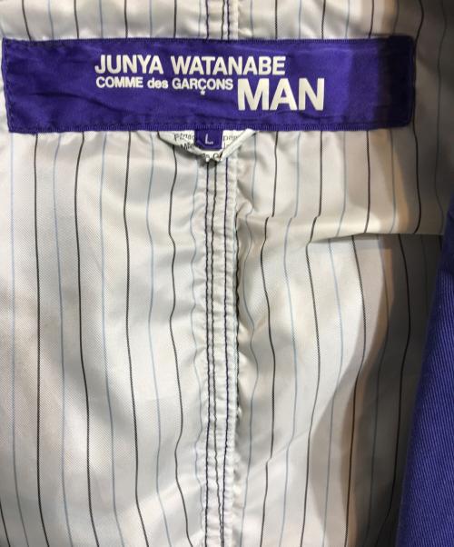 COMME des GARCONS JUNYA WATANABE MAN（コム デ ギャルソン ジュンヤ ワタナベ マン）COMME des GARCONS JUNYA WATANABE MAN (コム デ ギャルソン ジュンヤ ワタナベ マン) ナイロンツイルテーラードジャケット ブルー サイズ:Ｌの古着・服飾アイテム
