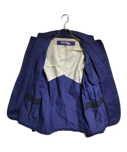 COMME des GARCONS JUNYA WATANABE MAN（コム デ ギャルソン ジュンヤ ワタナベ マン）COMME des GARCONS JUNYA WATANABE MAN (コム デ ギャルソン ジュンヤ ワタナベ マン) ナイロンツイルテーラードジャケット ブルー サイズ:Ｌの古着・服飾アイテム