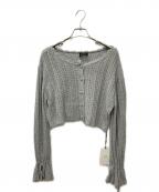 ROSY LUCEロージールーチェ）の古着「CROPPED KNIT CARDIGAN　01-240401」｜グレー