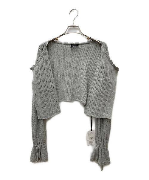 ROSY LUCE（ロージールーチェ）ROSY LUCE (ロージールーチェ) CROPPED KNIT CARDIGAN　01-240401 グレー サイズ:Fの古着・服飾アイテム