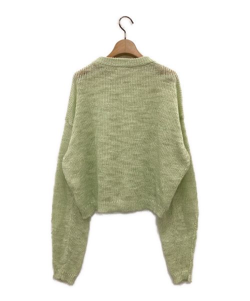 BLAMINK（ブラミンク）BLAMINK (ブラミンク) リネンシルク3Gロングスリーブニット グリーン サイズ:38の古着・服飾アイテム