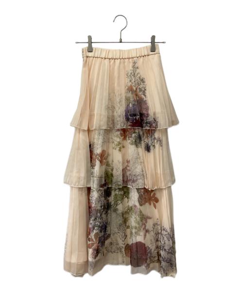 Ameri（アメリ）Ameri (アメリ) UND DARIA TIERED PLEATS SKIRT アイボリー サイズ:Sの古着・服飾アイテム