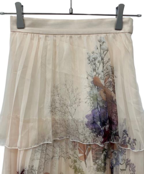 Ameri（アメリ）Ameri (アメリ) UND DARIA TIERED PLEATS SKIRT アイボリー サイズ:Sの古着・服飾アイテム